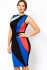 Pouzdrové šaty Bodycon Multicolor - Černá