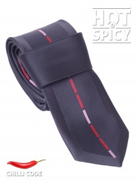 Úzká kravata slim - Černá Strip
