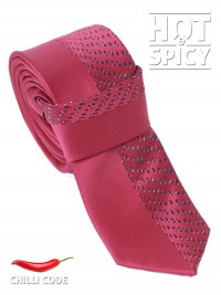 Úzká kravata slim - Červená Fifty-fifty