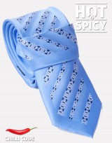 Úzká kravata slim - Modrá Cube