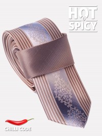 Úzká kravata slim - Hnědá Sublimity