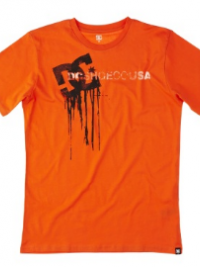 Pánské triko DC Wet paint tee - Oranžová